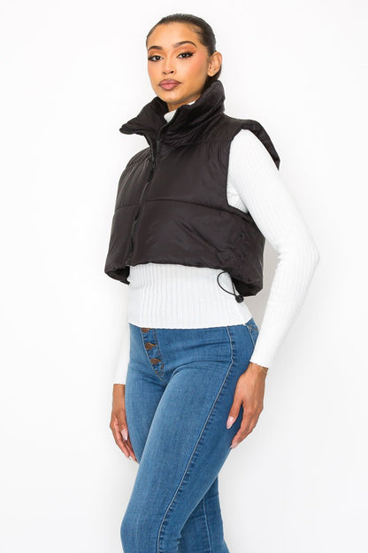 Can't Catch Me Puffer Vest - Black - 2 Cute