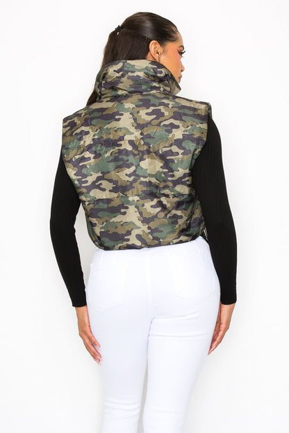 Can't Catch Me Puffer Vest - Camo - 2 Cute