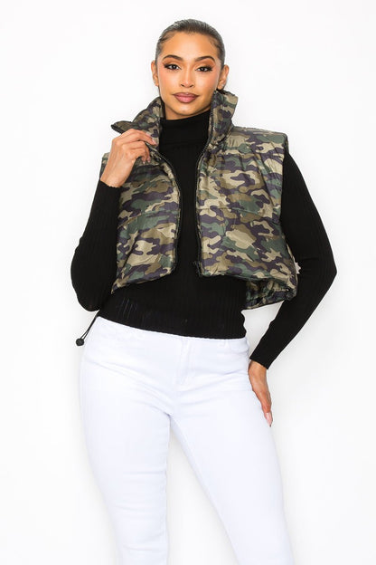 Can't Catch Me Puffer Vest - Camo - 2 Cute