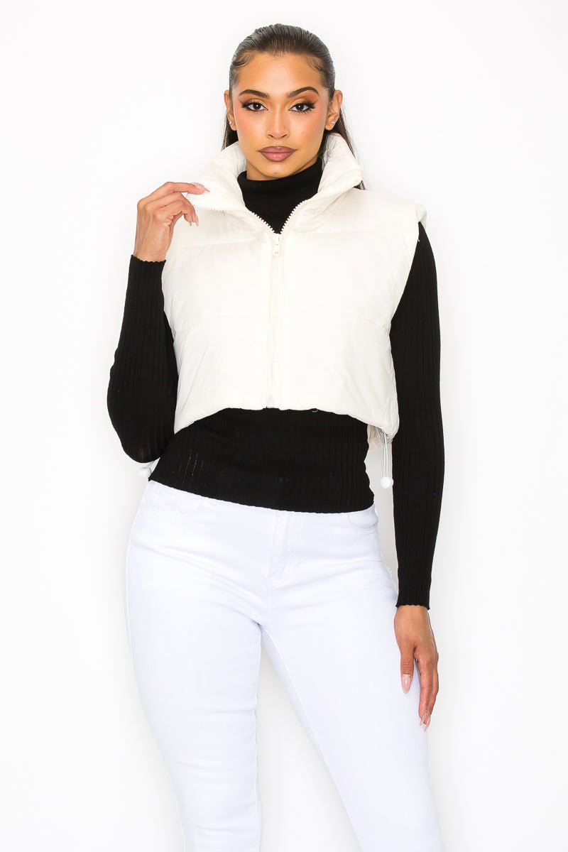 Can't Catch Me Puffer Vest - Cream - 2 Cute