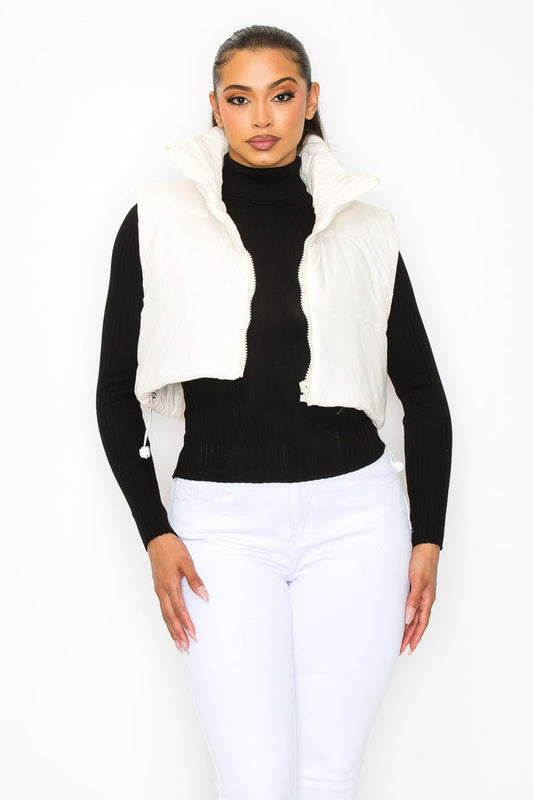 Can't Catch Me Puffer Vest - Cream - 2 Cute