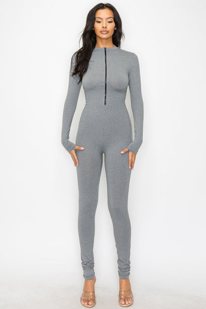 Chill Out Jumpsuit - Charcoal Gray - 2 Cute