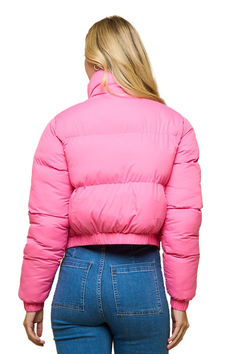 Cute cropped puffer jackets deals