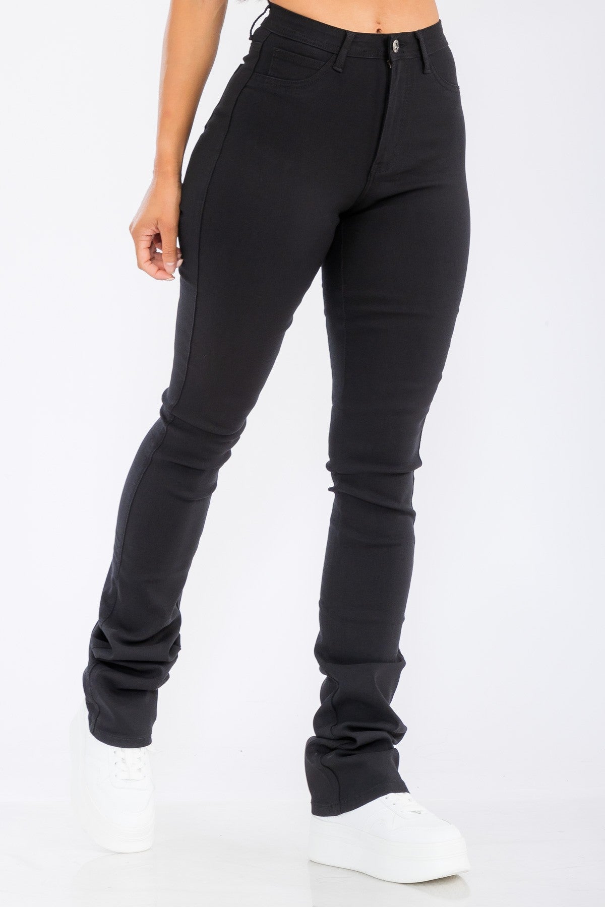 Do It Right Stacked Pant - Black - 2 Cute