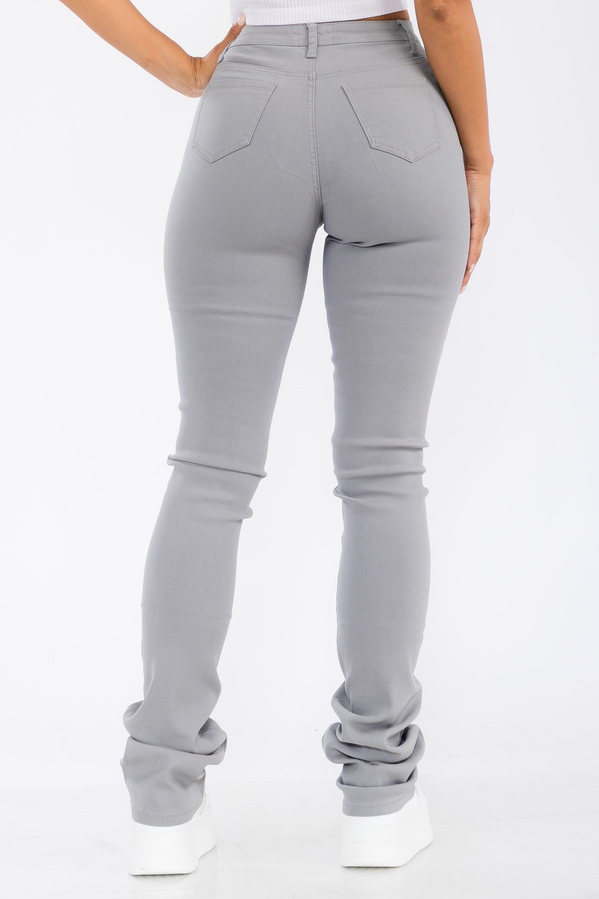 Do It Right Stacked Pant - Gray - 2 Cute