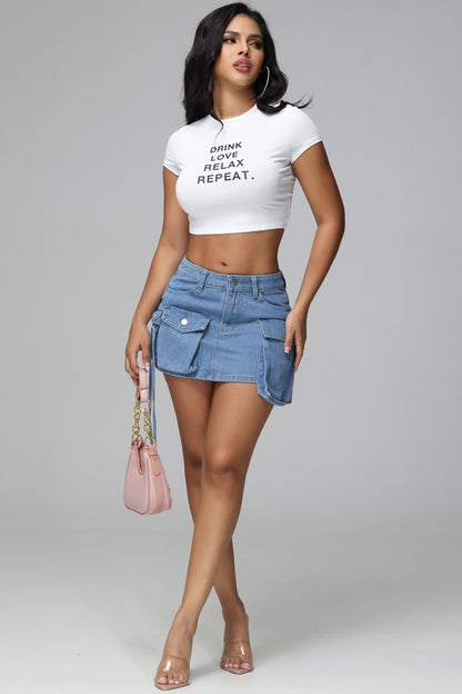 Drink Love Relax Repeat Tee - White - 2 Cute