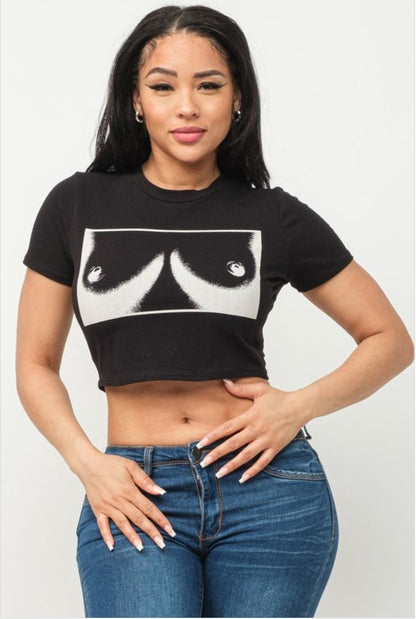 Free The Nips Tee - Black - 2 Cute