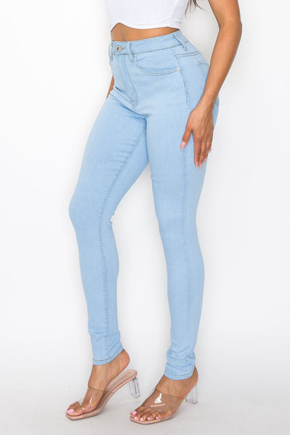 I'm Good High Rise Skinny Jeans - Light Blue - 2 Cute