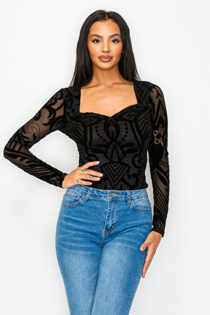 I'm Your Muse Mesh Bodysuit - Black - 2 Cute