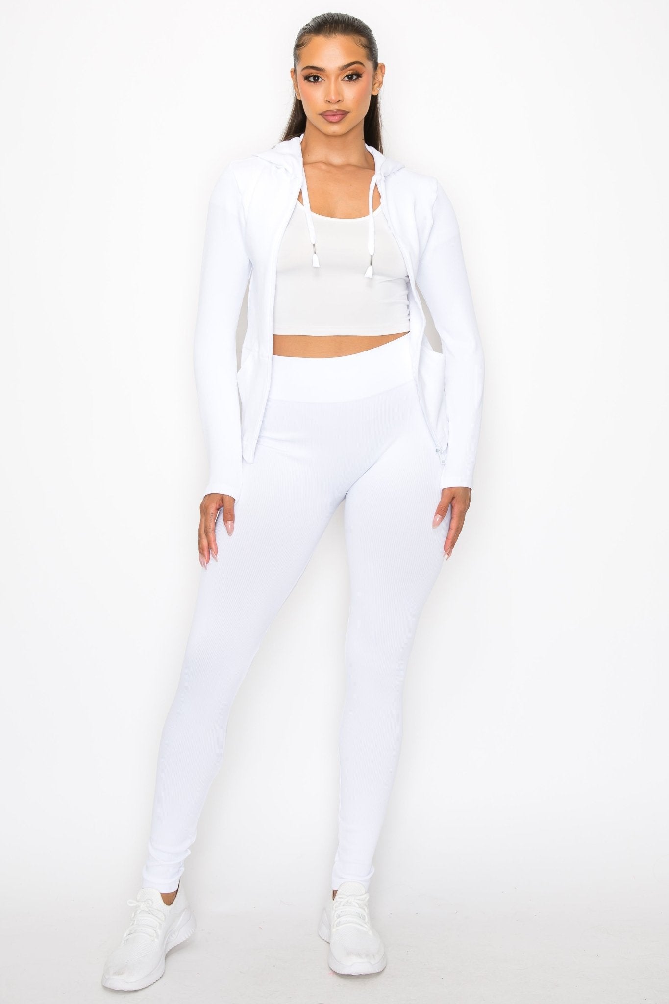 It's Giving Legging Set - White - 2 Cute