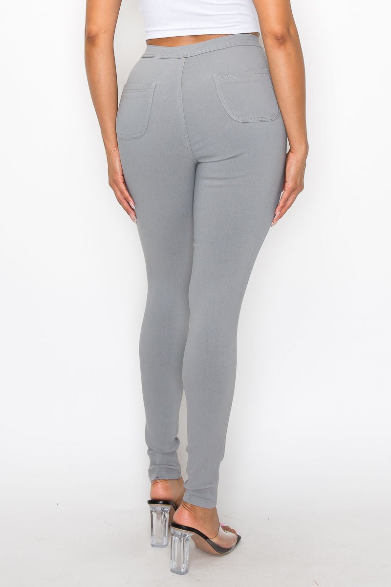 Jocelyn High Rise Stretch Skinny Pants - Gray - 2 Cute