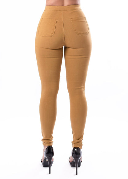 Jocelyn High Rise Stretch Skinny Pants - Mustard - 2 Cute