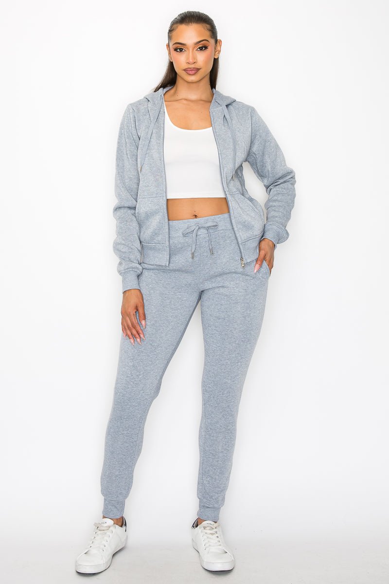 Just Loungin' Jogger Pant Set - Gray - 2 Cute