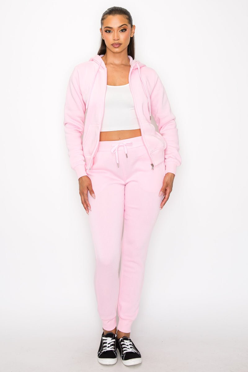 Just Loungin' Jogger Pant Set - Pink - 2 Cute