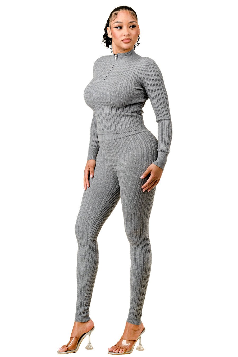 Keepin' It Casual Pant Set - Gray - 2 Cute