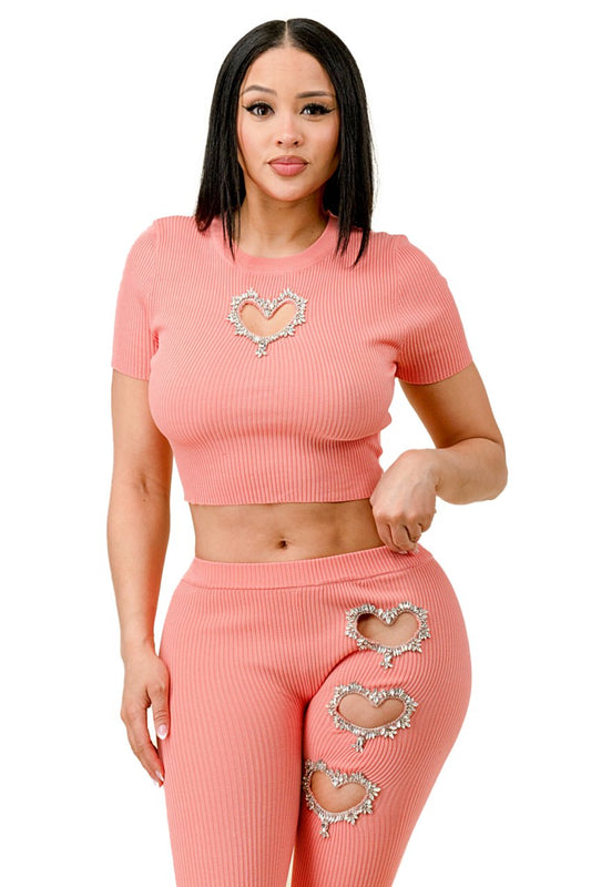 Key To My Heart Tee - Peach - 2 Cute