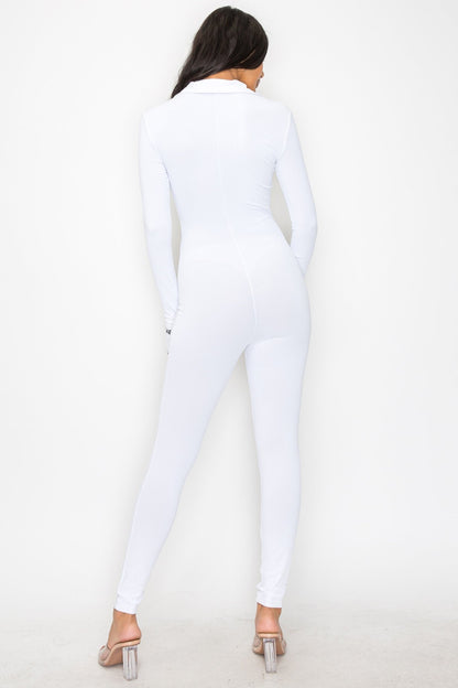 Lucky Label Jumpsuit - White - 2 Cute