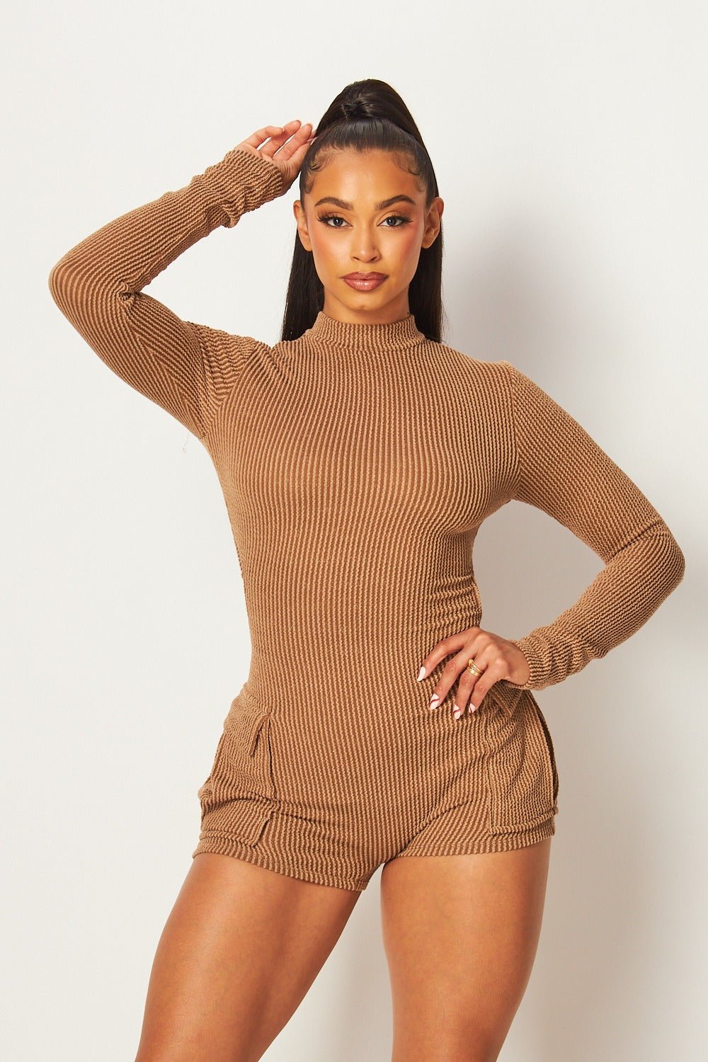 Maria Cargo Romper - Chestnut Brown - 2 Cute