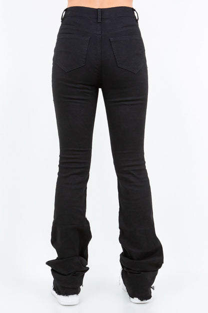 Nothing Else Cargo Stacked Pant - Black - 2 Cute