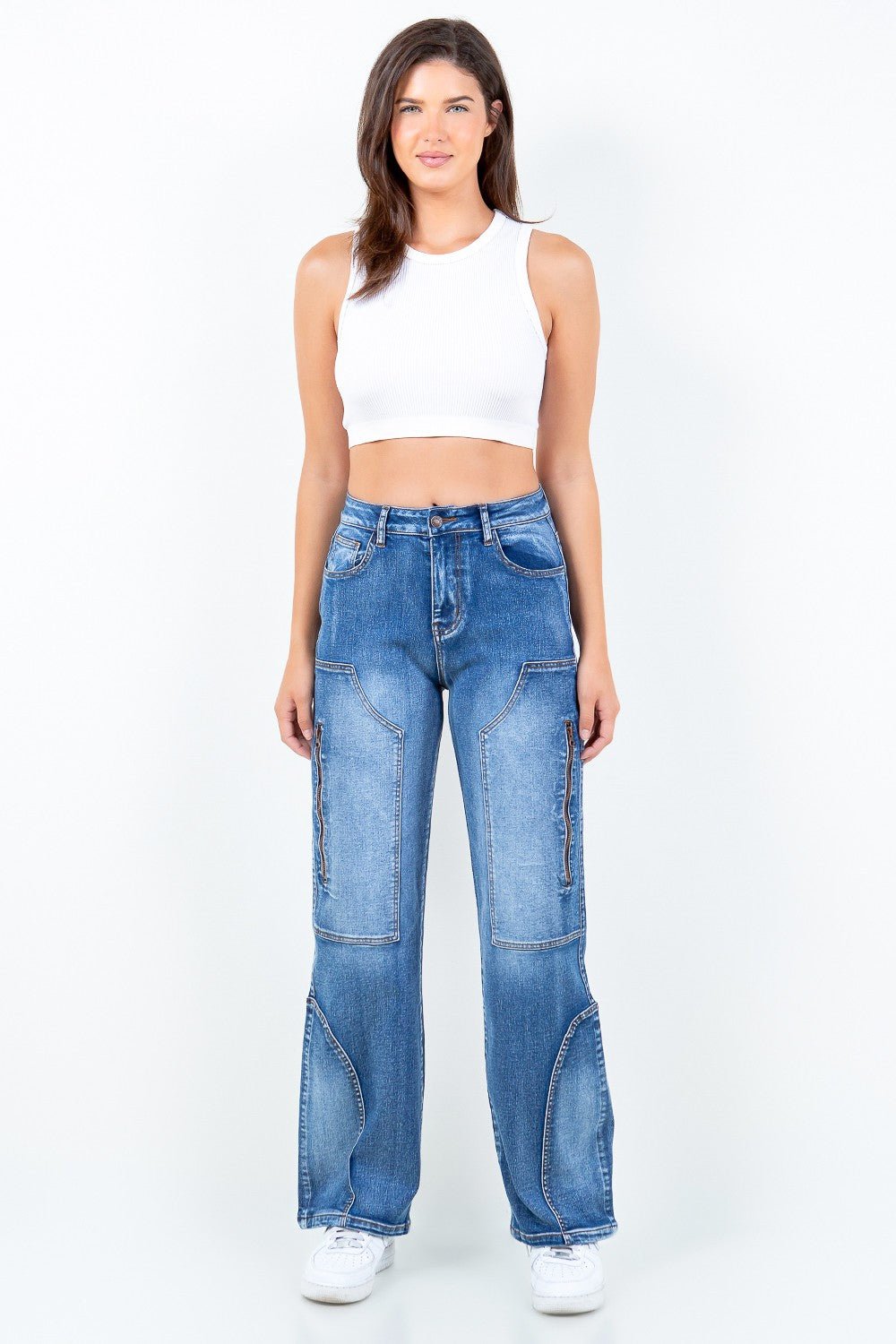 Sweet Then Sour Wide Leg Jean - Blue - 2 Cute