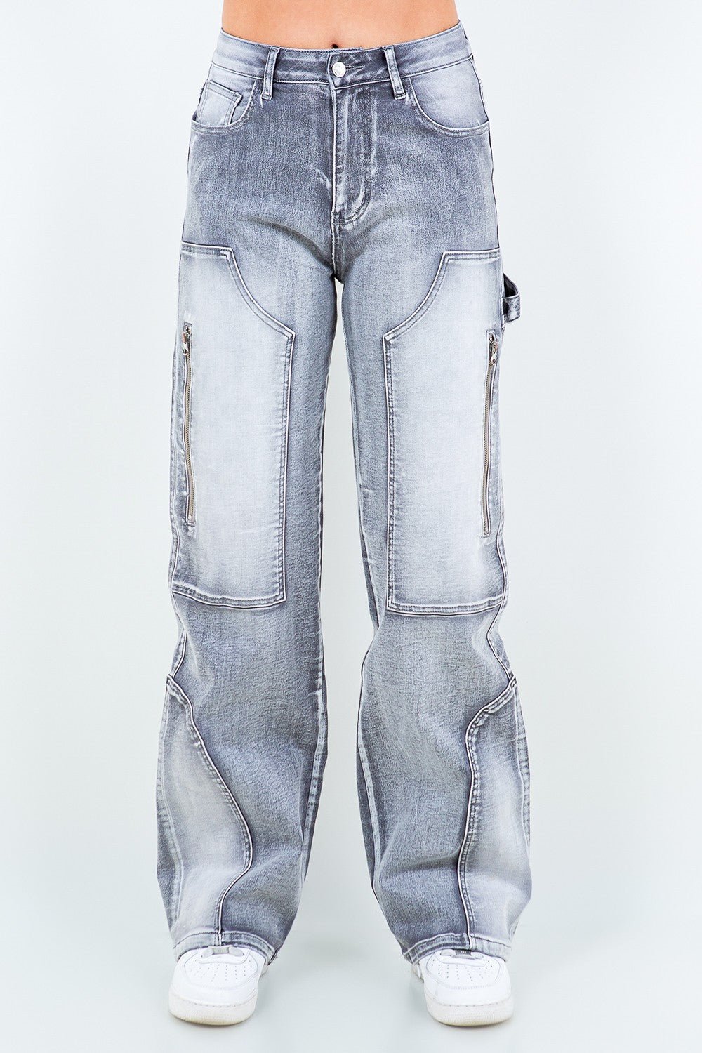 Sweet Then Sour Wide Leg Jean - Gray - 2 Cute