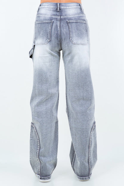 Sweet Then Sour Wide Leg Jean - Gray - 2 Cute