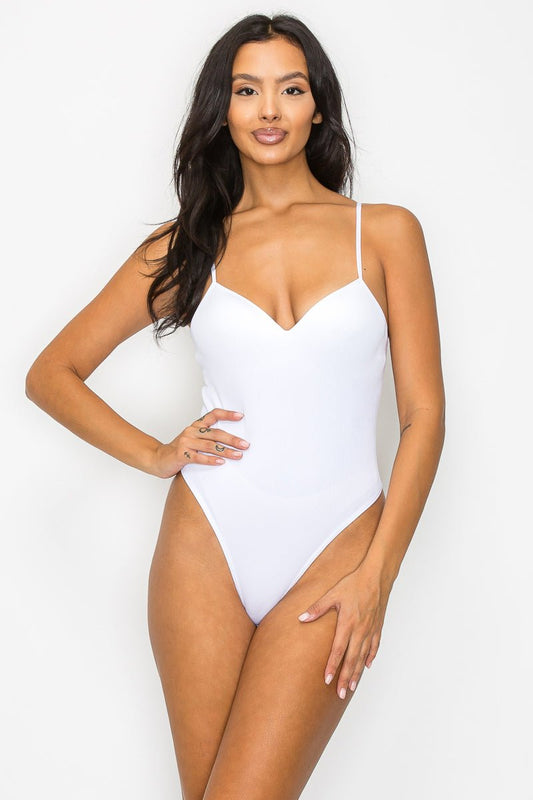 Sweetest Day Cami Bodysuit - White - 2 Cute