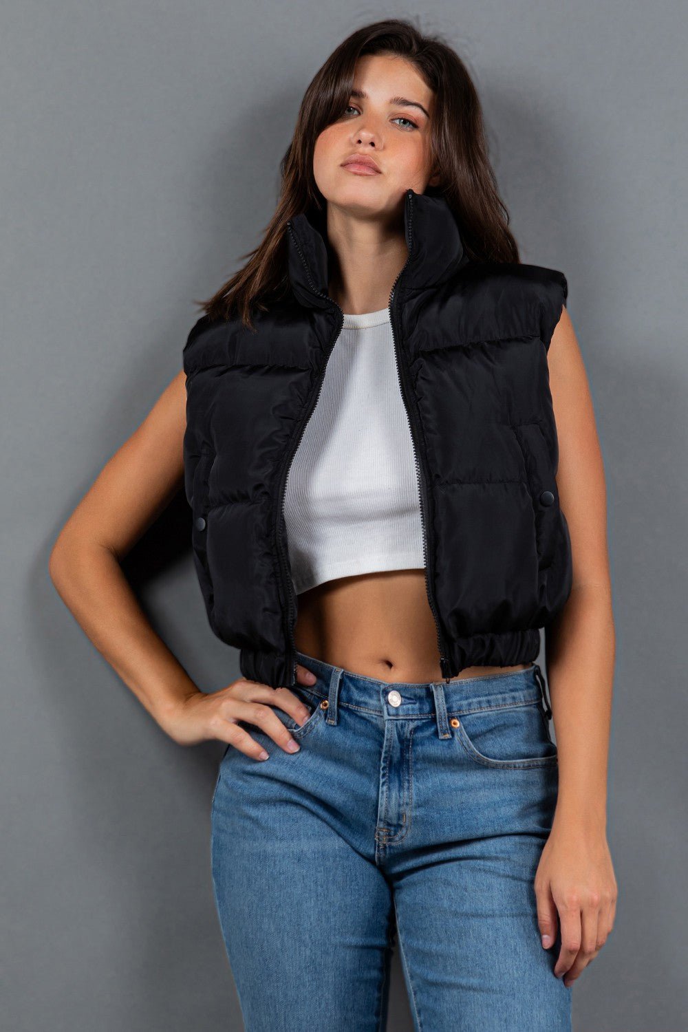 White Night Puffer Vest - 2 Cute - 