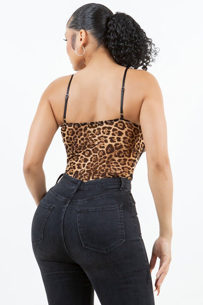 Wild Intentions Mesh Bodysuit - 2 Cute - leopard