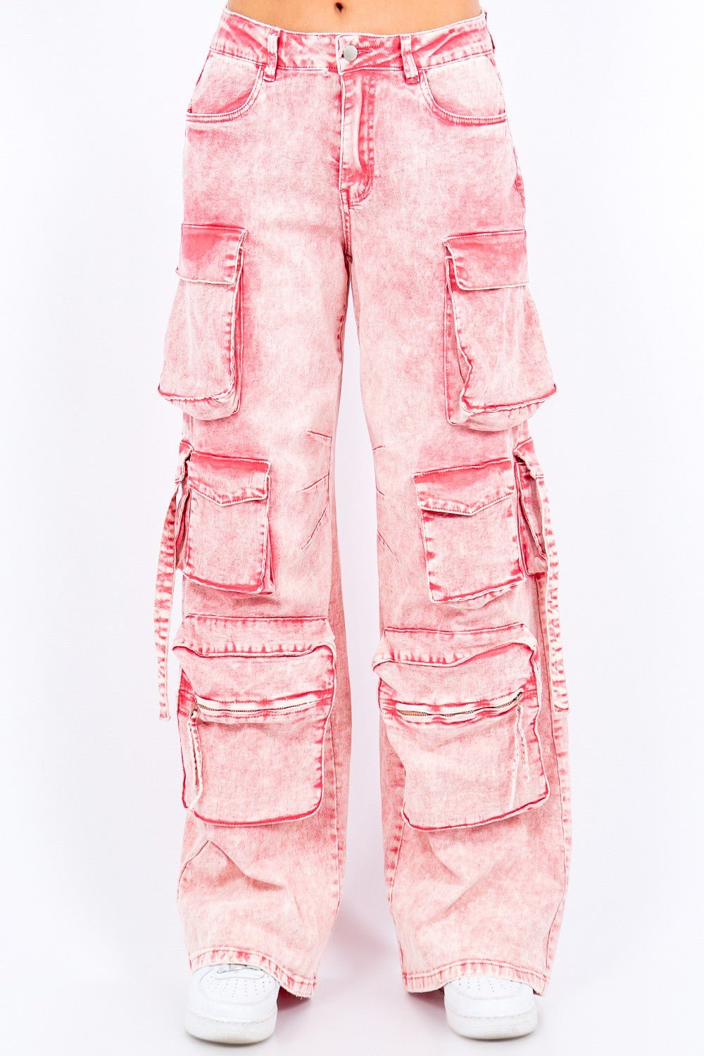 You Bet I Did Cargo Straight Leg Pant - Pink - 2 Cute