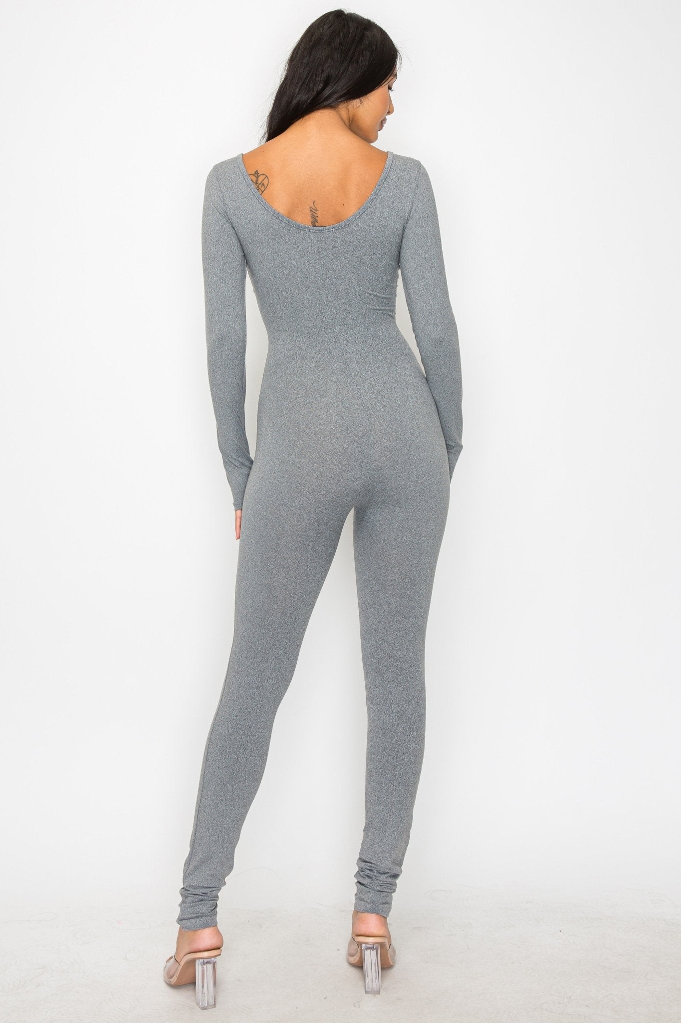 Your Crush Jumpsuit - Charcoal Gray - 2 Cute